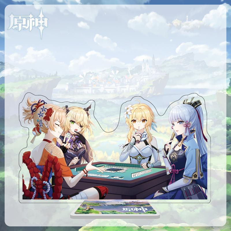 16cm Height  Acrylic Large Stand-up Display Featuring Characters From Mondstadt, Liyue, and Inazuma In Genshin Impact