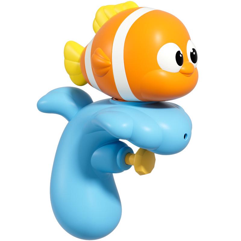 Kids' Ocean-Themed Pull-Out Water Cannon Toy for Summer Water Fights