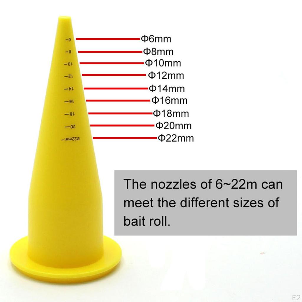 Set of 4 Nozzles for Boilie Roll Attractants Fishing Tool Cone Rolling Tables Carp