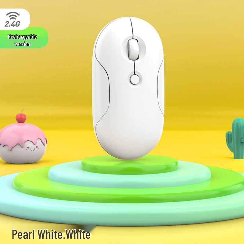 Cobblestone Dual-Mode Silent Bluetooth Mouse with 2.4G & Logo Printing