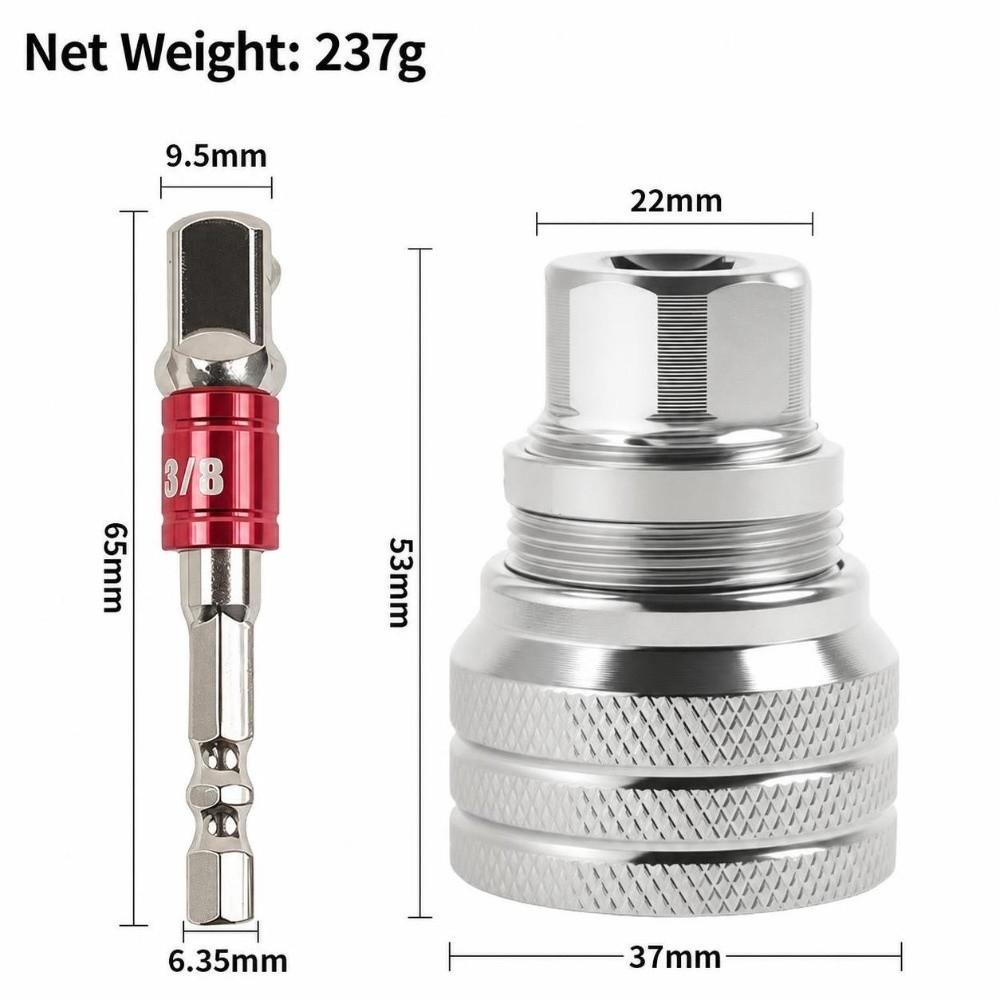 1Set Rustproof Adjustable Magic Socket 10-19mm Power Drill Adapter  Multifunctional Tool
