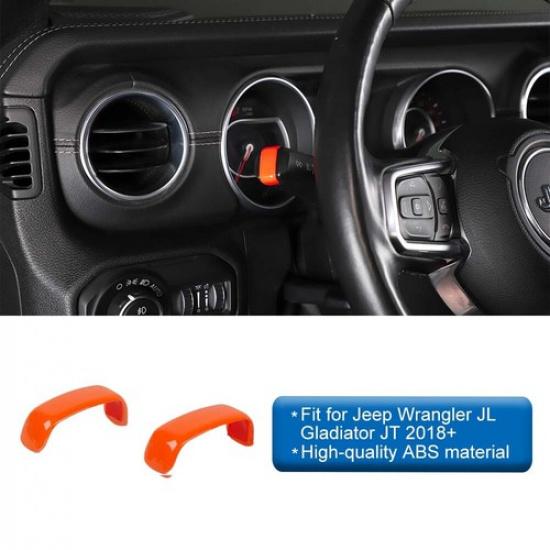 Orange Full Set Center Console Cover Trim Set For Jeep Wrangler JL Gladiator 18+ Steering wheel shifter kn