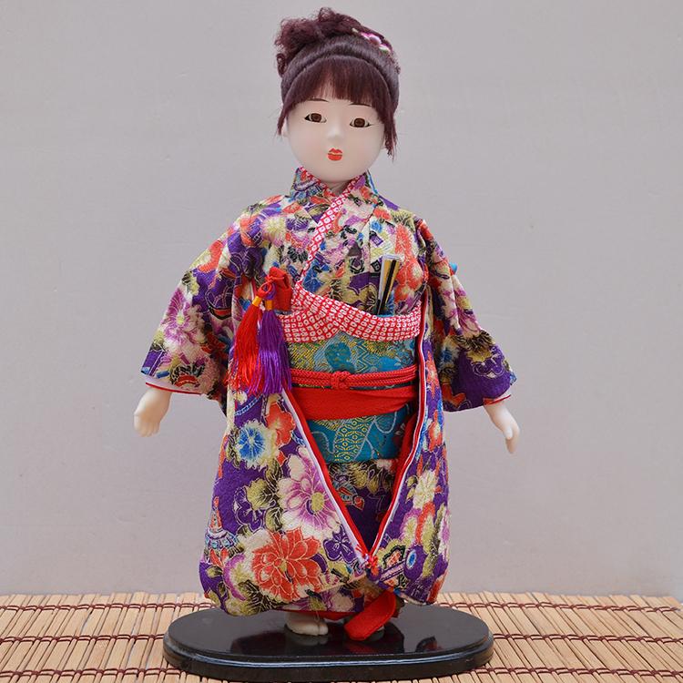 Retro Japanese geisha Doll Action figures Kimono Statue Figurines Ornaments for Home Room Hotel Desk Cabinets Decor Crafts Gift