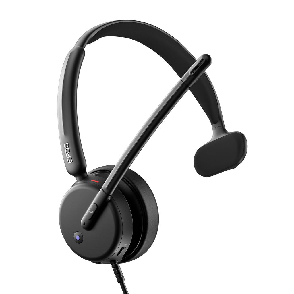 EPOS IMPACT 430T Mono Dual Noise Microsoft Work from Plug and UC Compatible Mono - On-Ear Headset, Microphone, Cancelling, USB-C/USB-A Connection,