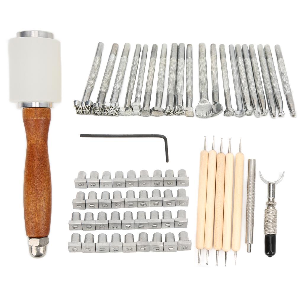 Leather Sculpture Stamping Tools Incisive DIY Durable Sturdy Convenient Leather Working Tools