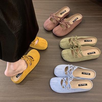Einlegesohle Höhenvergrößernde Schuhe Zehen-Halbschuhe Damen Schuhe Sommer Ballett Mary Jane Einzelne Schuhe