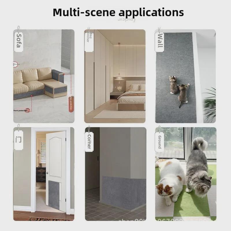 Non-Slip Cat Climbing Mat: Glue-Free, Self-Adhesive for Floors, Pet-Friendly Carpet for Living Rooms, Bedrooms, and Offices