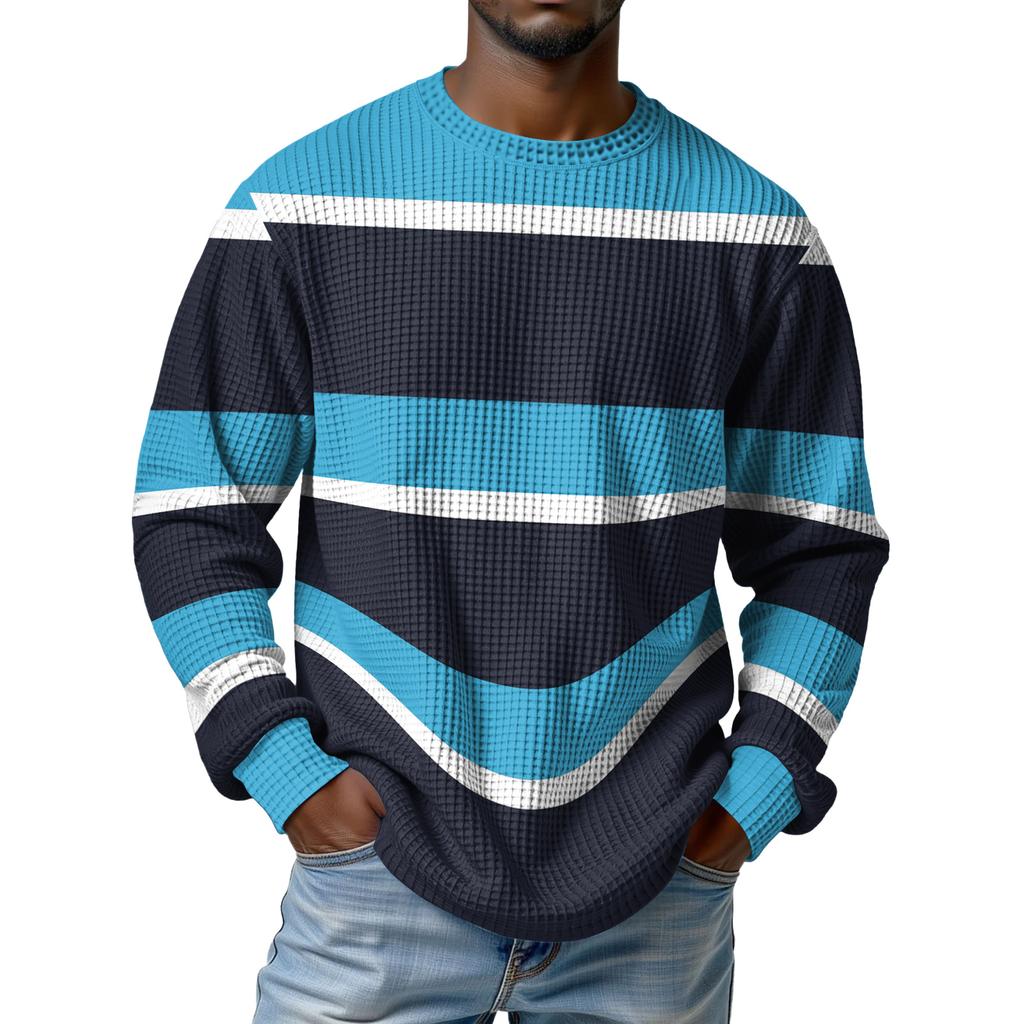 Pánský pletený ležérní pulovr s límcem - Dlouhý rukáv pro každodenní nošení