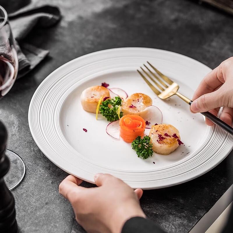 Nordic Ceramic Steak & Pasta Plate