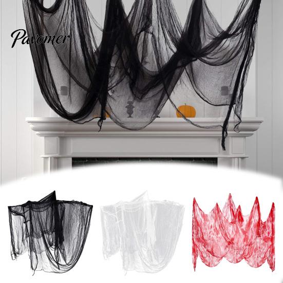 Halloween Atmosphere Accessories Creepy Gauze Decor, Blood Scary Hanging Cloth, Spooky Fabric for Events Drape Net Haunted House Bar Party Scene