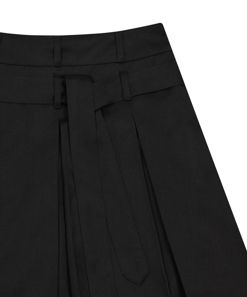 LARTIGENT L20 Pleats Skirt Pants(Black)