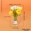 4cm/1.1*5cm Plastic Simulation Vase Green Plant Potted Vase  Miniature Dollhouse Decorations