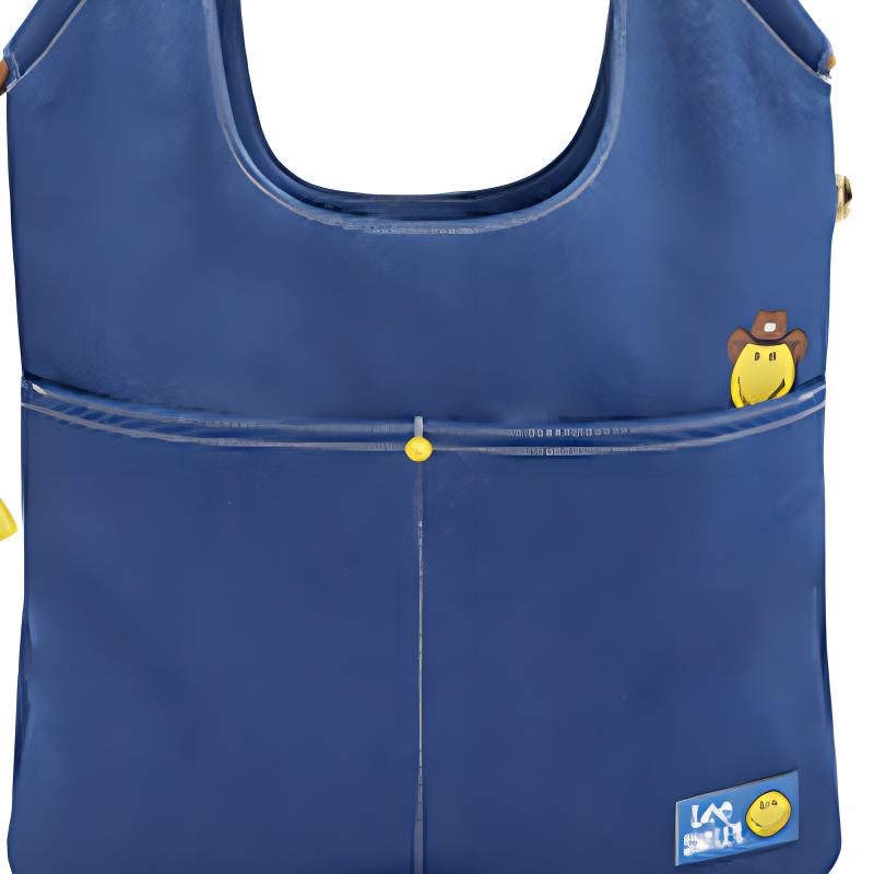 New Lee Smiley® Collaboration Fabric Shoulder Bag Regular Unisex Denim Blue LE240170M-523