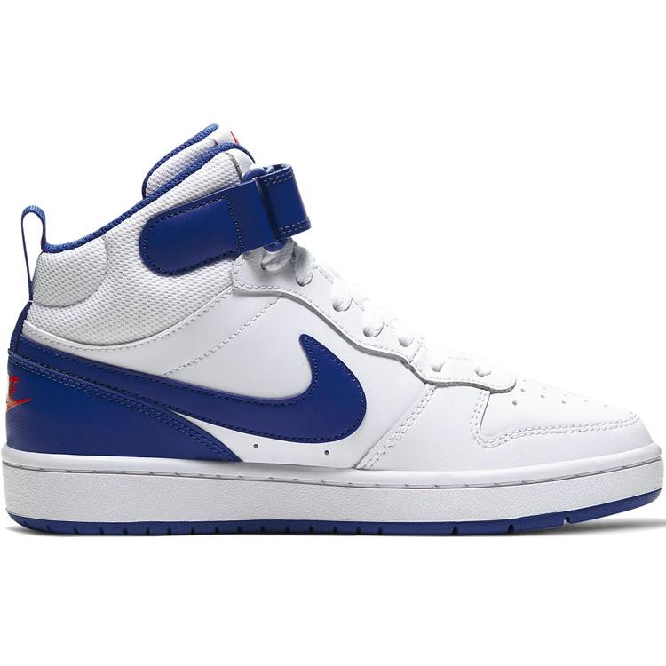 Nye Nike Court Borough Mid 2 Hvit Game Royal GS CD7782-101