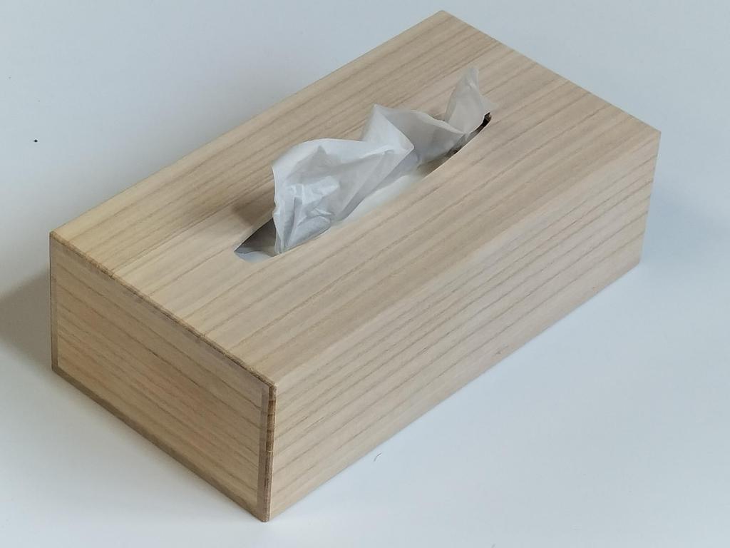 Urakami Kiri Kogei Paulownia Wood Tissue Box, Natural Wood, Made In Japan