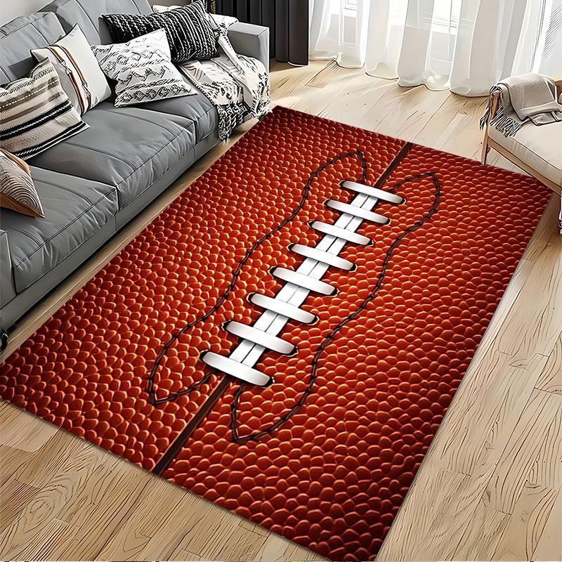 Football Stitch Design Carpet suitable as a non-slip mat for the living room or bedroom sofa