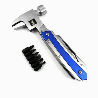 Multi-function Stainless Steel Pliers Hammer Take+6pcs Screwdrivers Blades