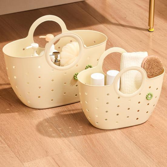 Handheld Basket Portable Bathroom Shower Tote Caddy with Handles Hollowed Out Storage Basket Tote for Home Bedroom College Dorm
