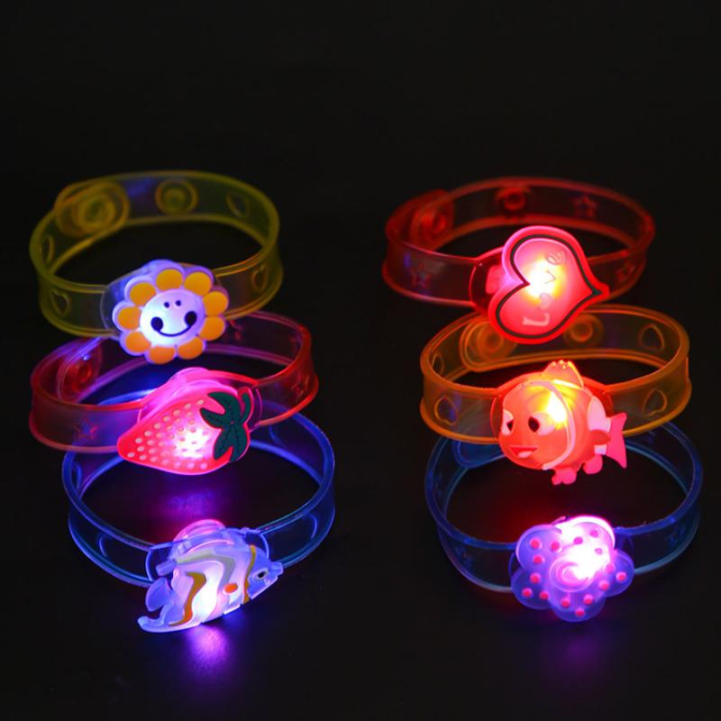 LED Flashing Wristband Cartoon Creative Watch Glowing Bracelet Children's Party Favors Birthday Christmas Gift