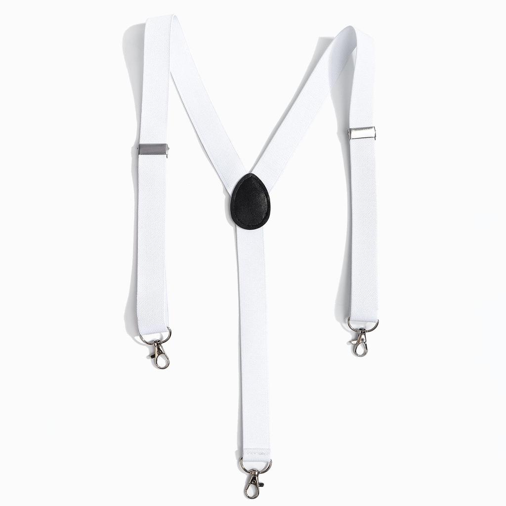 Men's Multi-Color Elastic Suspenders with 3 Clips - Ideal for Suits and Work Pants