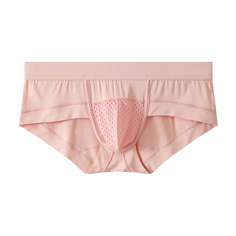 Men's Spring and Summer Sexy U Convex Pocket Breathable Mesh Briefs