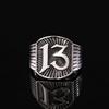 New European and American Retro Men's Ring Light Number 13 Ring