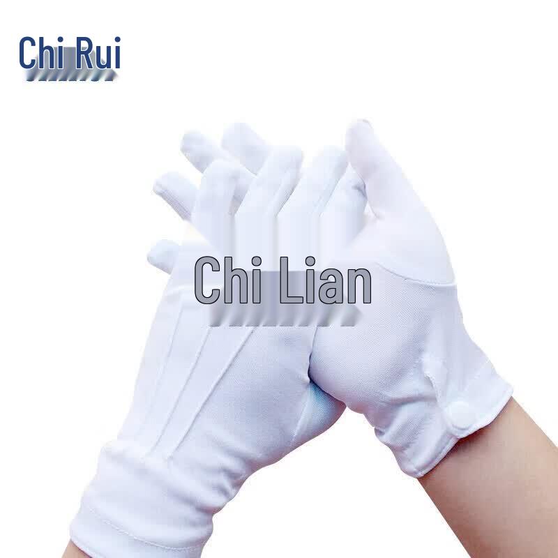 White Spandex Jersey Ceremonial & Performance Gloves (12 Pairs) One Size