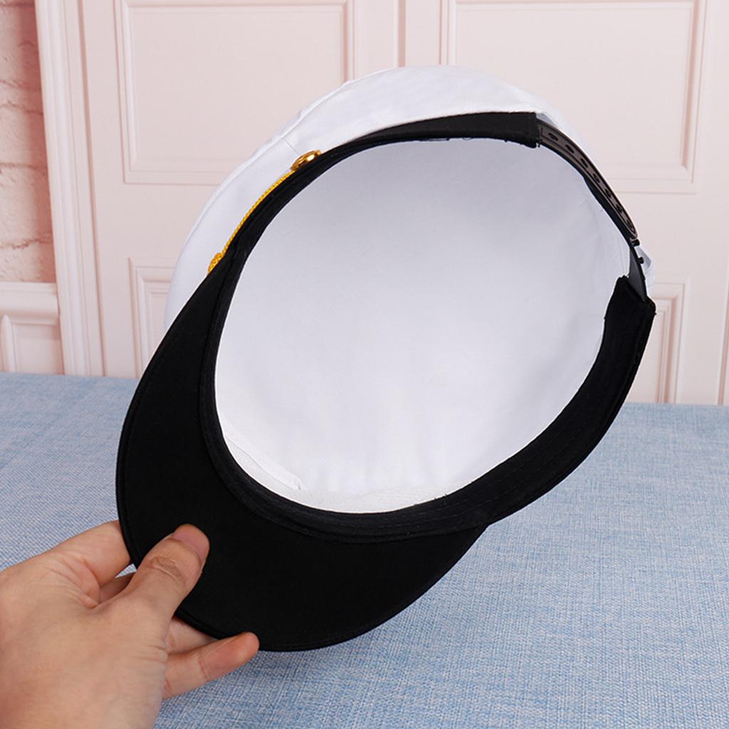 Captain Hat Costume for Women Men Teenagers for Sailor Party Decoration Costume Cosplay Dress-up