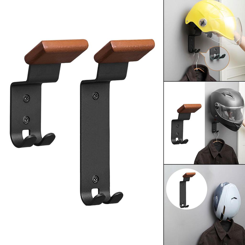 Helmet Holder Wall Sturdy Easy To Install with Hanger for Coats Football Baseball Gear