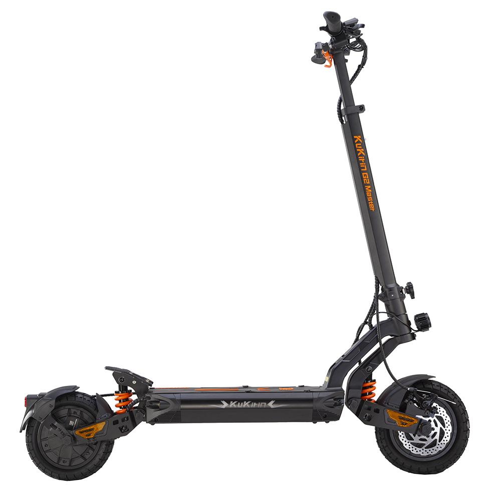 KuKirin Monopattino elettrico G2 Master da 10 pollici, doppio motore 1000Wx2, 52V 20,8AH, autonomia massima di 70 km, capacità di carico massima di 120 kg, nero.