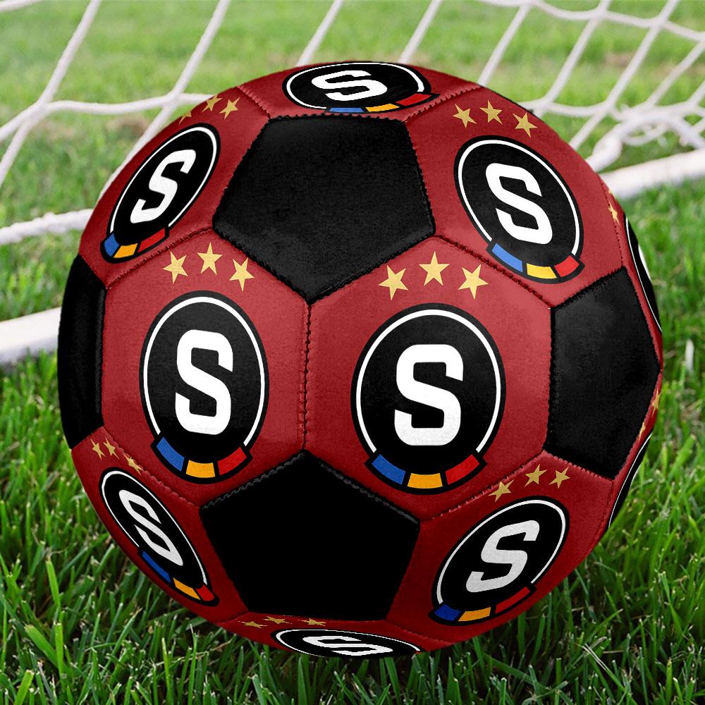 Pallone da Calcio AC Sparta Praha Taglia 5 Colorato Cucito a Macchina PVC Pronto per la Competizione Resistente Alta Rimbalzabilità