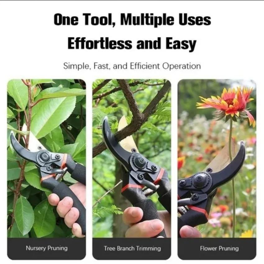 Forbici da Potatura Manuali Cesoie da Giardino Manico Soft Grip Multifunzionali, Forbici per Potatura Rami da Giardinaggio, Cesoie da Potatura Profess