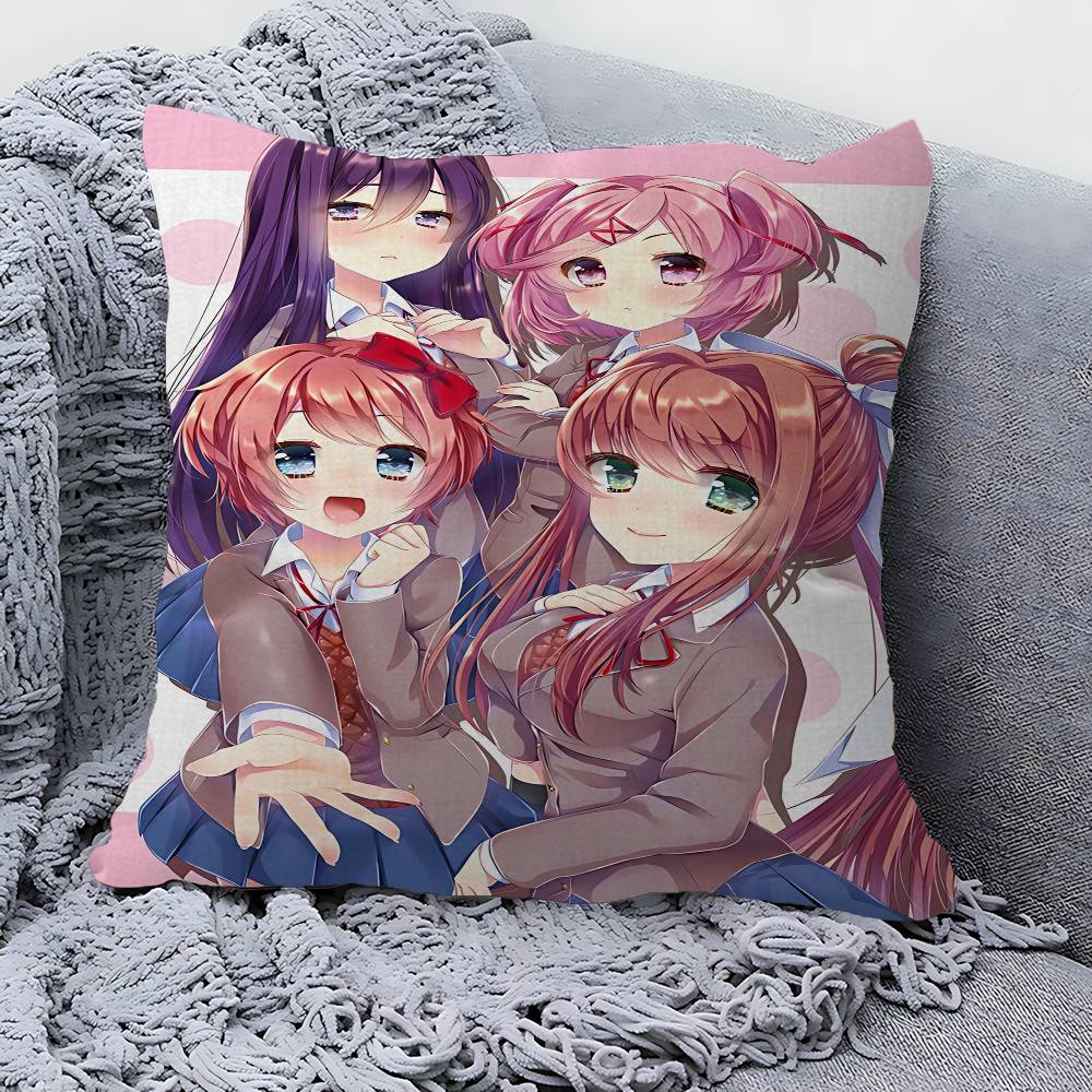 Anime D-Doki Literatuare DDLC Maple Design Cushion Cover Happy Autumn Harvest Decor Holiday Decorati Pillow Cover