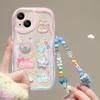 Rabbit Doll Bracelet Suitable for Apple 16pro Mobile Phone Case 15 Cute Transparent Anti-fall 14 Soft Silicone 7/8 Girls