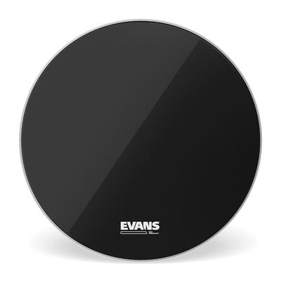 EVANS 22" EQ3 Resonant Smooth Black Bass Drum Head (No Soundhole) (1-ply, 10mil with 10mil Ring) BD22RB-NP [Official Japanese Product]
