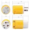 Three Pin Male/Female NEMA 6-20P Industrial Outdoor Plug Straight 20A/250V High Power Power Connectors Converters