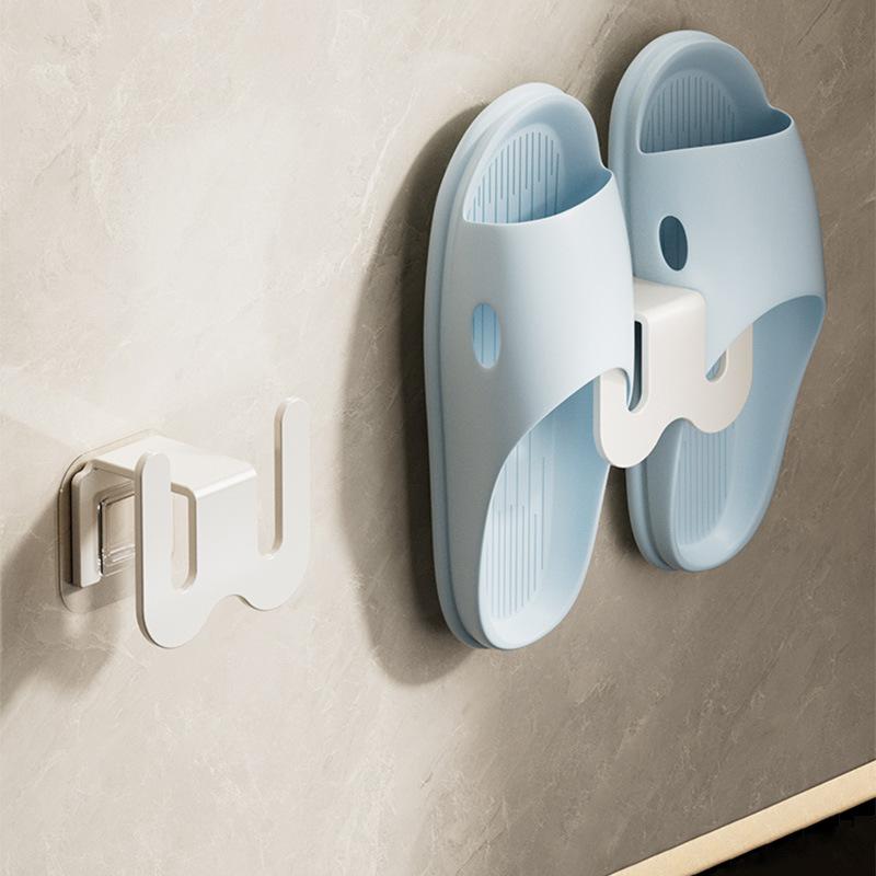 Slippers Rack No Punching Bathroom Simple Slipper Hook Toilet Drainage Rack Wall Mounted Bedroom Neat Storage Shoe Drying Rack