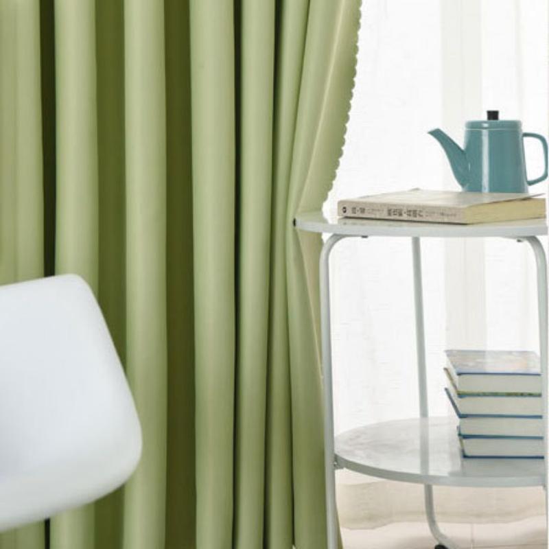 Modern Darkening Blackout Curtains Room High Density Weave Solid Color Simple Design For Bedroom Living Room