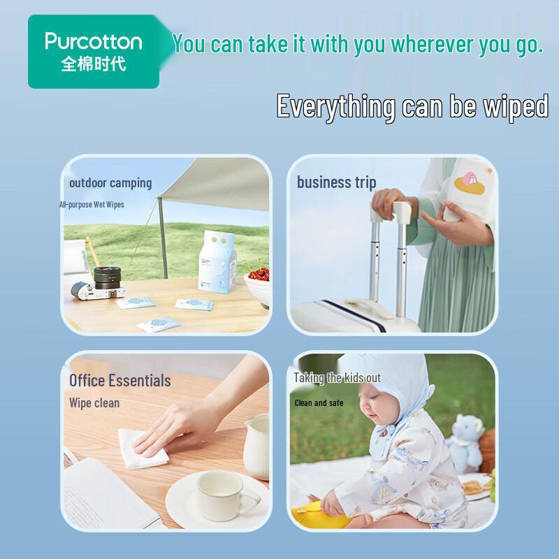 PurCotton EDI Ultrapure Water 100% Cotton Wet Wipes
