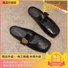 Baotou half slippers women's outer wear 2025 spring and summer new women's shoes flat bottom one pedal gentle temperament Muller single shoes