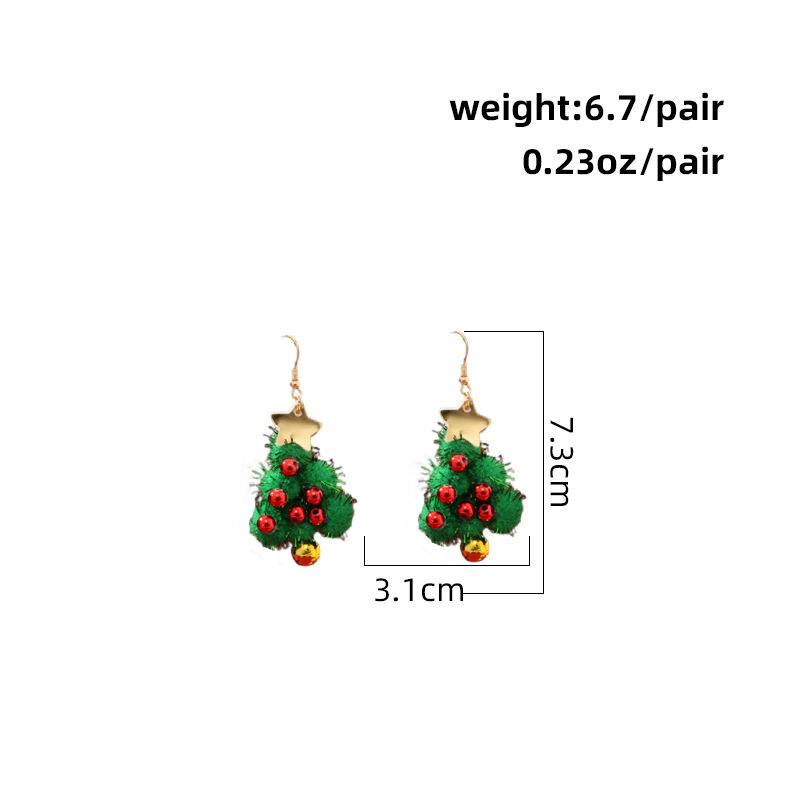 Personalized Christmas earrings, stud earrings, female creative new bells, Christmas tree gifts