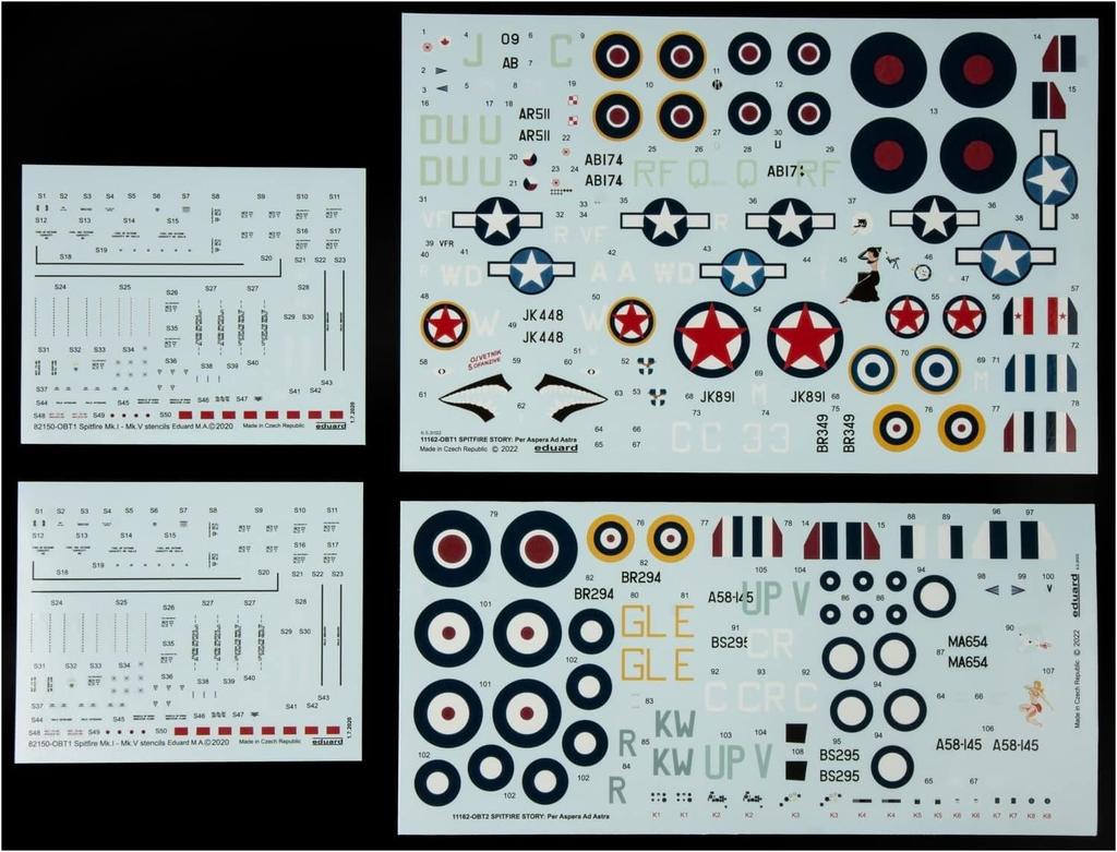 Eduard 1/48 Dual Combo Limited Edition Royal Air Force Spitfire Story Mk.5c Per Aspera Ad Astra Plastic Model Kit EDU11162