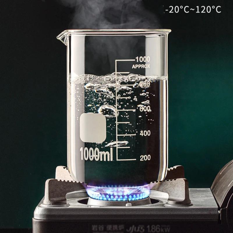 Glass Measuring Cup High Borosilicate Clear Scale Cup Heat-resisting Laboratory Beaker Kitchen Baking 50/100/150/250/500/1000ml