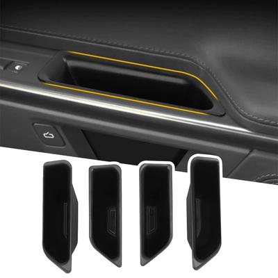 For RIVIAN R1T R1S Car Side Door Handle Storage Box Tray ABS Organizers Accessories Black 4PCS