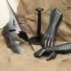 Witch King Helmet Black Gloves LOTR Nazgul Armor Replica Dark Fantasy Cosplay Set