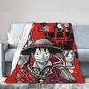 Luffy Anime  Fleece Throw Blanket Luffy Zoro Sanji Blankets for Bed Car Super Soft Bedding Throws,
