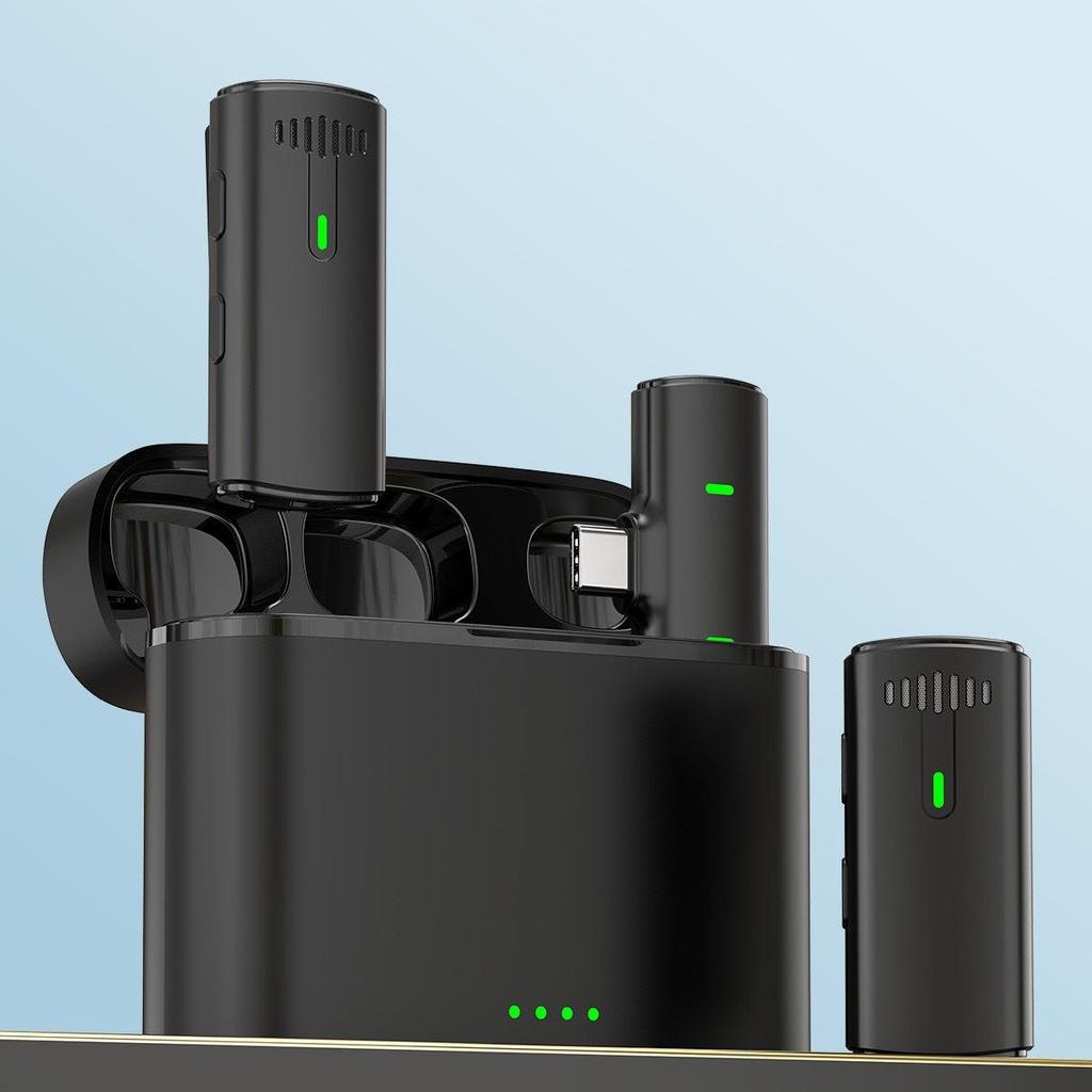 K10 Dual Wireless Lavalier Microphone for Outdoor Streaming & Recording with Noise Reduction