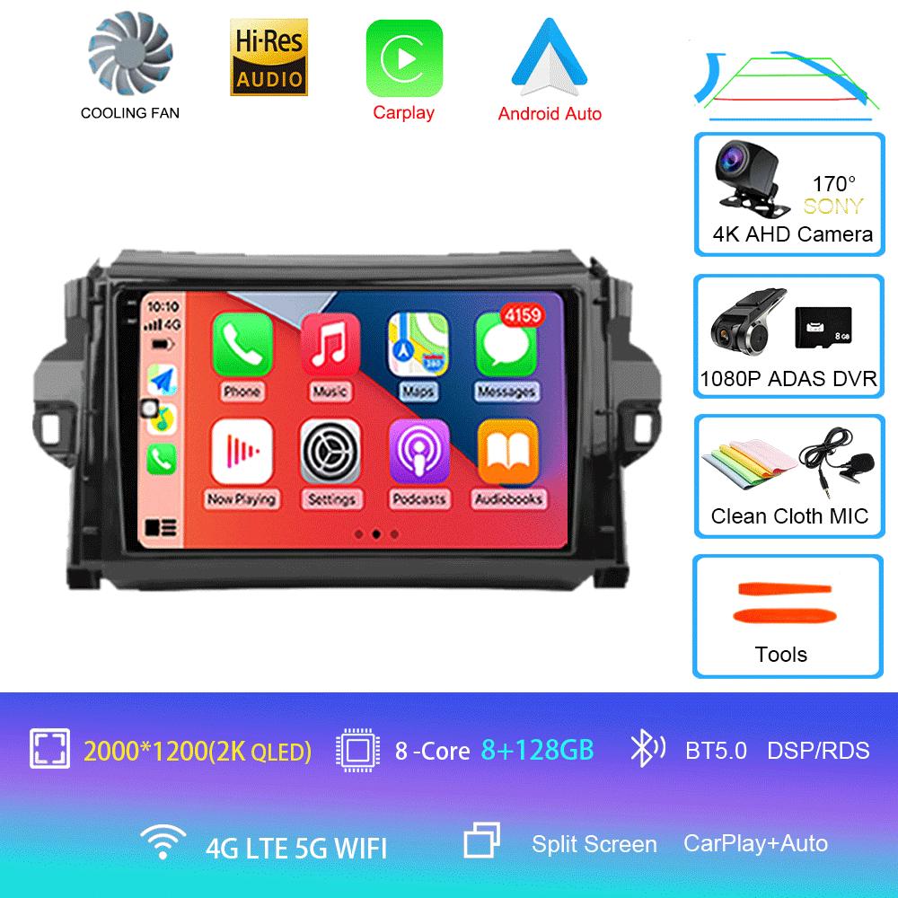 Android 14 For Toyota Fortuner 2 2015 2016 2017 2018 2019 2020 Car Radio Stereo Multimedia Navigation GPS Carplay 2 din Headunit