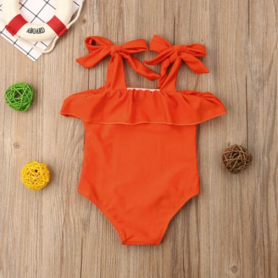 Buy Toddler Kid Baby Girls Yellow Bikini OnePiece Suits Off Shoulder