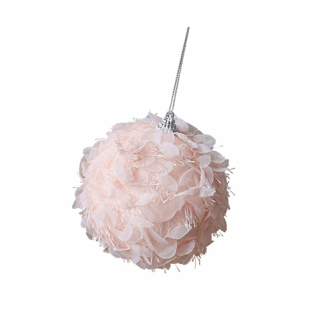 Fuzzy Ball Christmas Tree Ornament Plush Ball Christmas Tree Hanging Decoration For Mantels Door Wreath Decorations